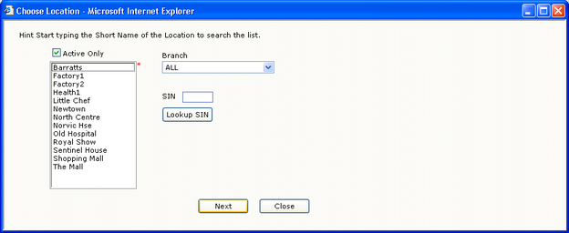 Choose Location