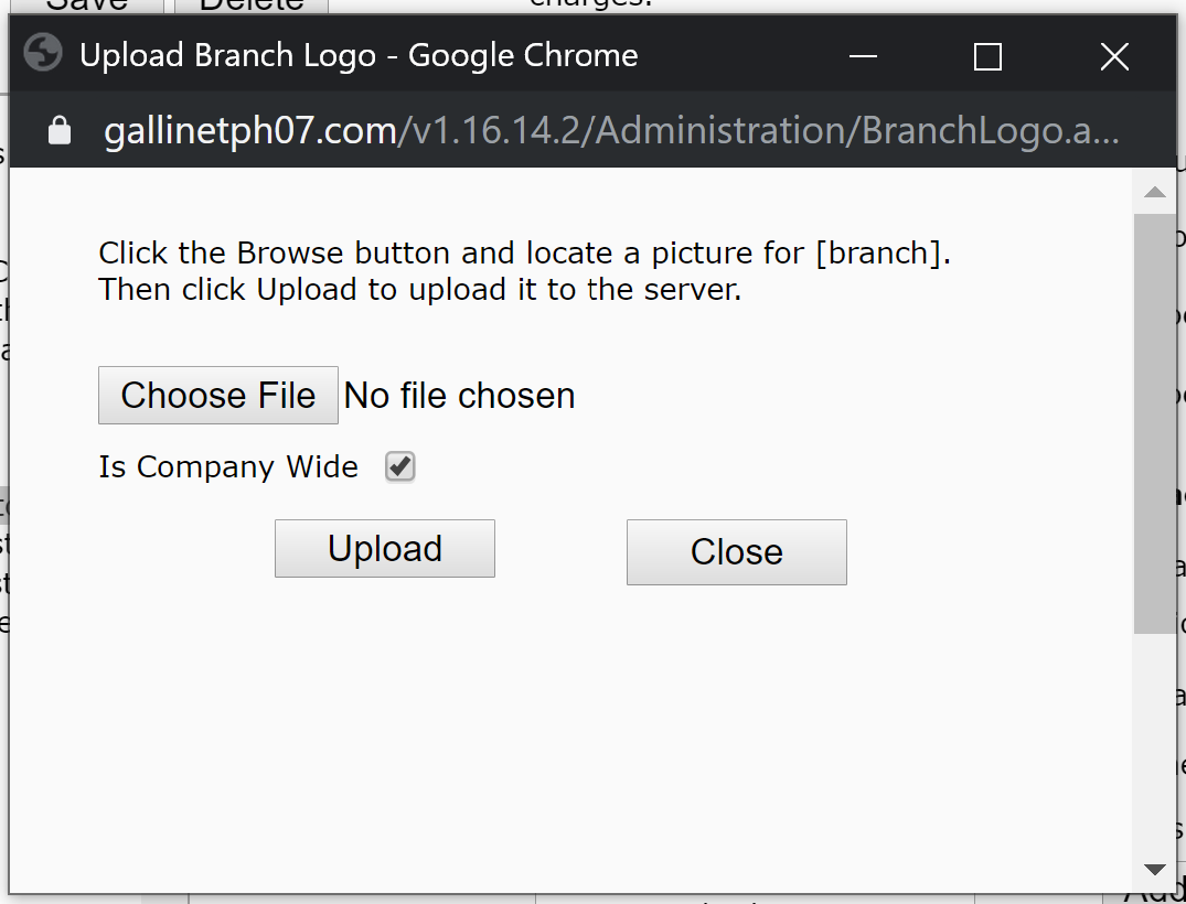 Branch Logo Image Upload