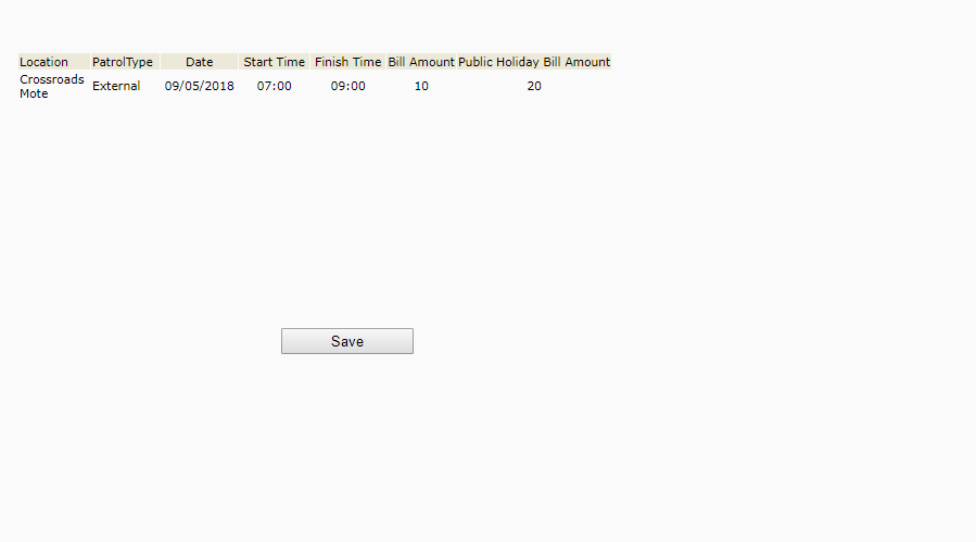Save and confirm