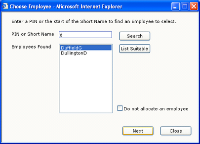 Select Employee