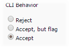CLI behaviour setting