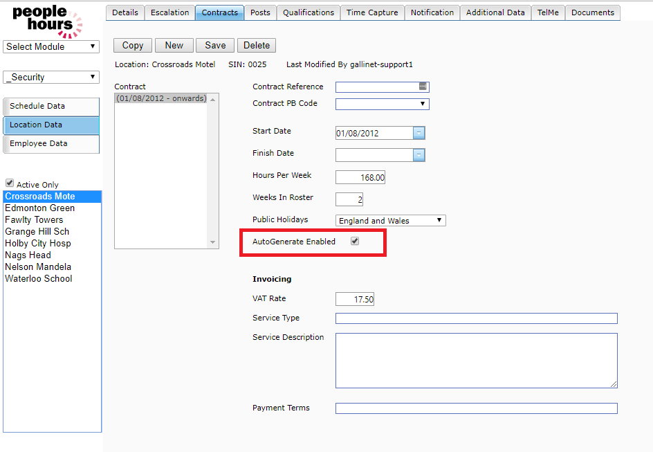Autogenerate Recurring Duties