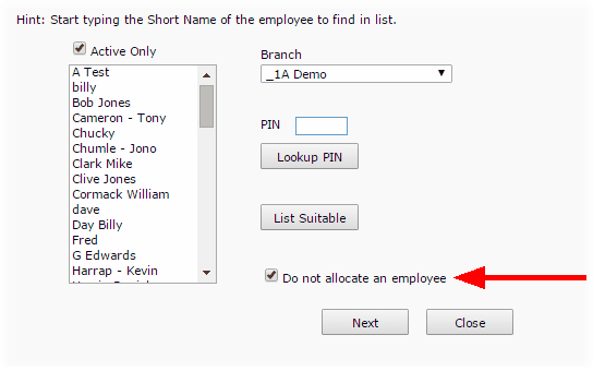 Choose Employee