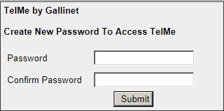 create password dialogue