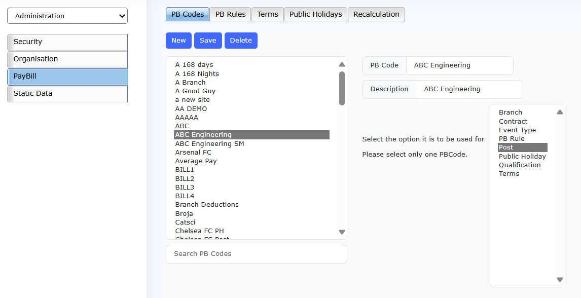 Example PBCode
