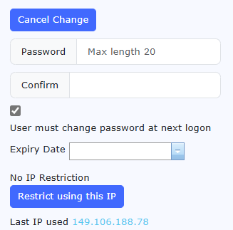 new password field