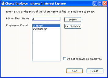 Select Employee