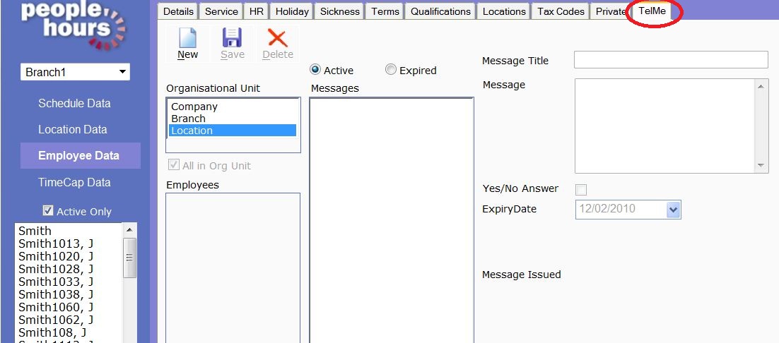 TelMe Message Controls