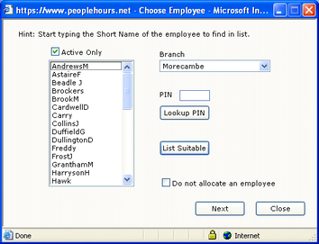 Choose Employee