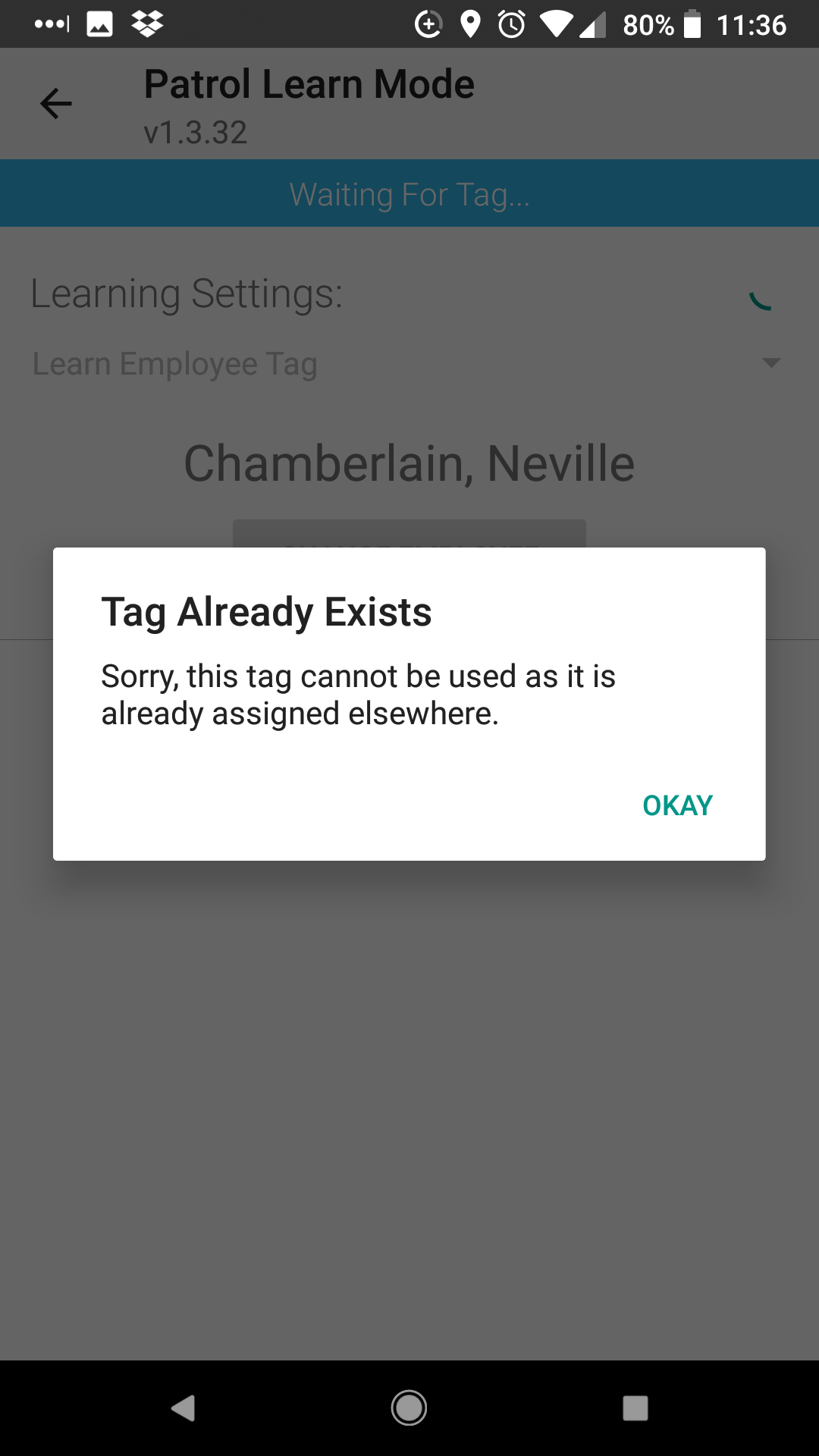 6.a  Tag already exists