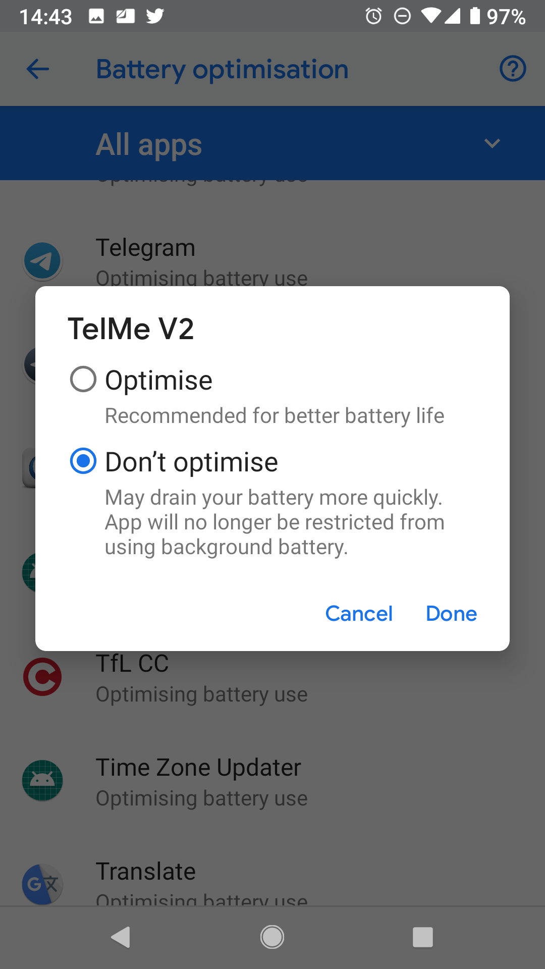 Battery optimisation 2