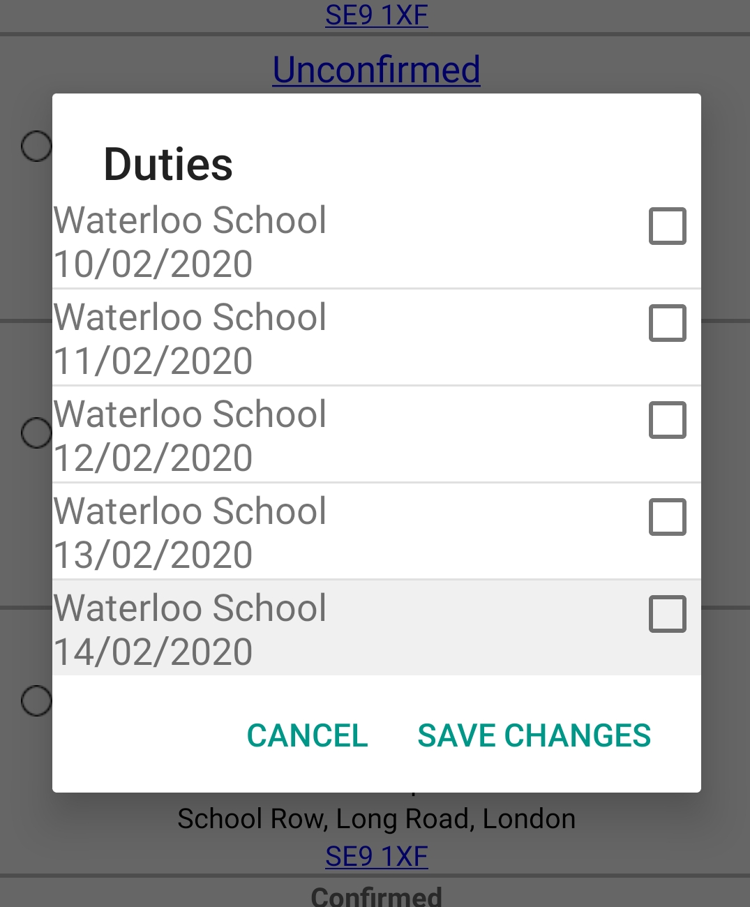 Confirm Indiviual Duties