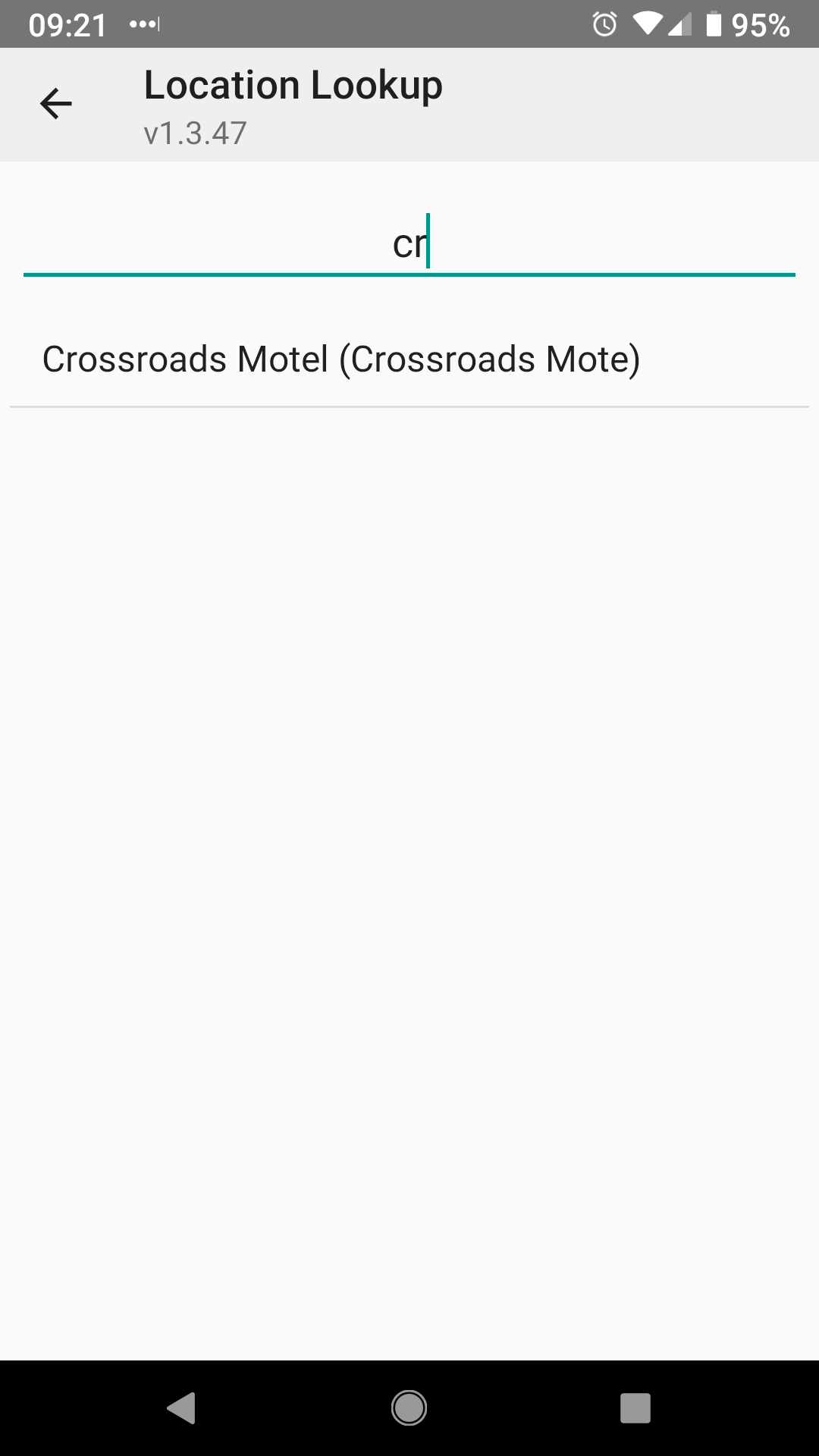 Location Record Search Result